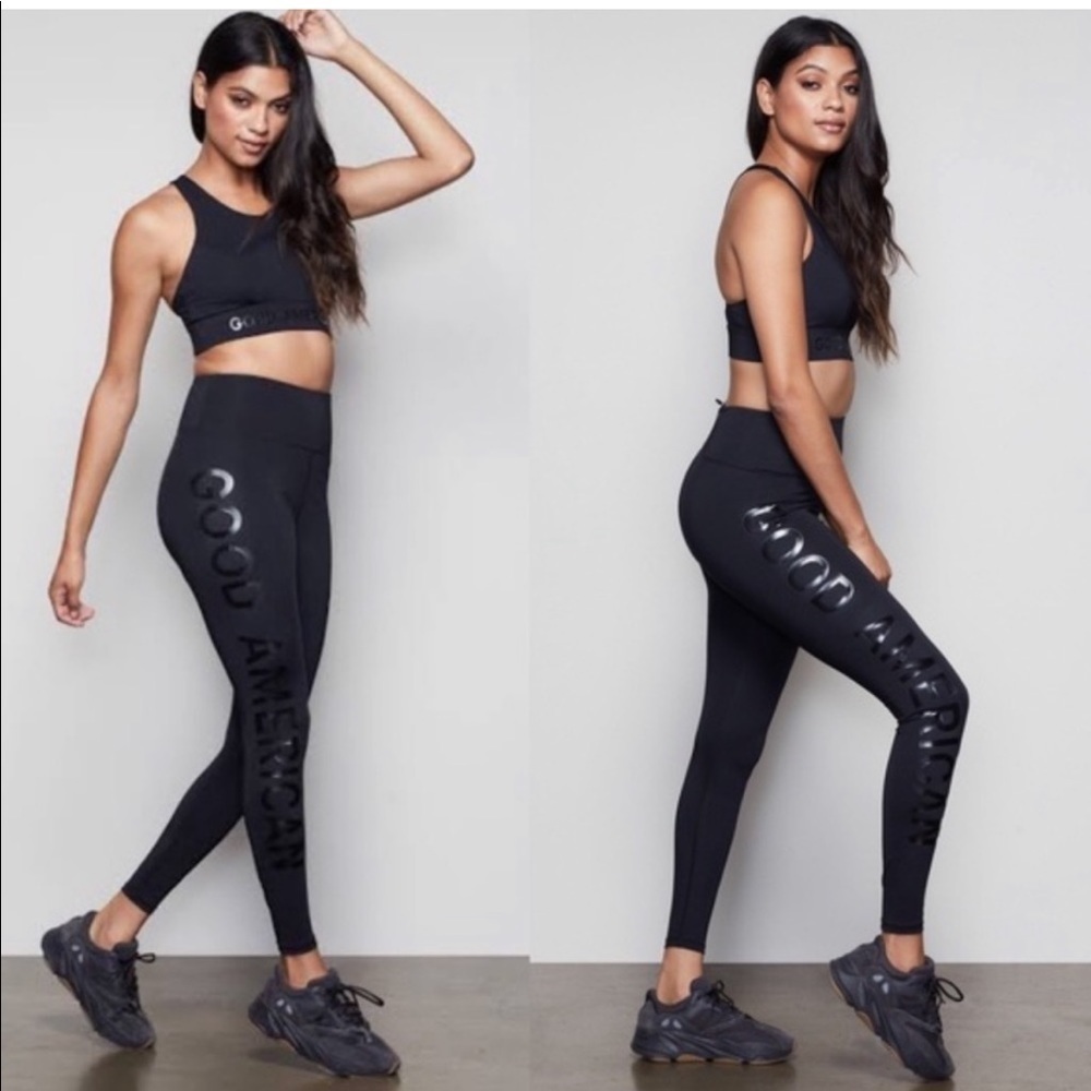 NWT Good American Core Power Performance Black Le… - image 1